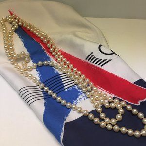 Majorica Pearl Necklace 8mm 51" long